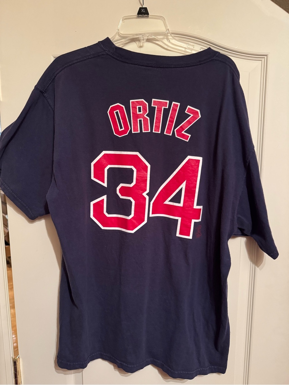 Vintage Majestic MLB Boston Red Sox David Ortiz Navy T-Shirt Size XL Men